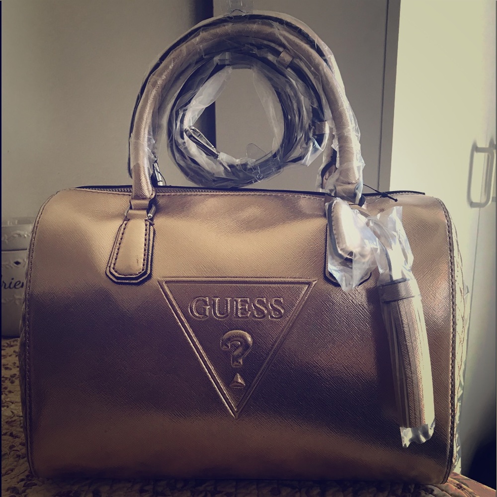 Rose Gold Guess Purse